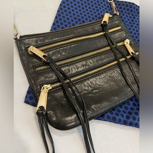 Rebecca Minkoff Crossbody three zipper black bag